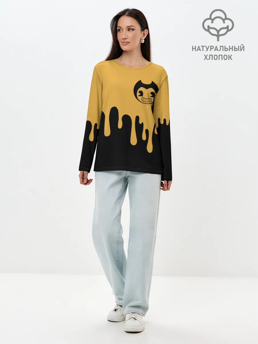 Лонгслив женский. Хлопок / Bendy And The Ink Machine