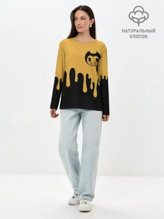 Лонгслив женский. Хлопок / Bendy And The Ink Machine