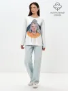 Лонгслив женский. Хлопок / Billie Eilish art 1