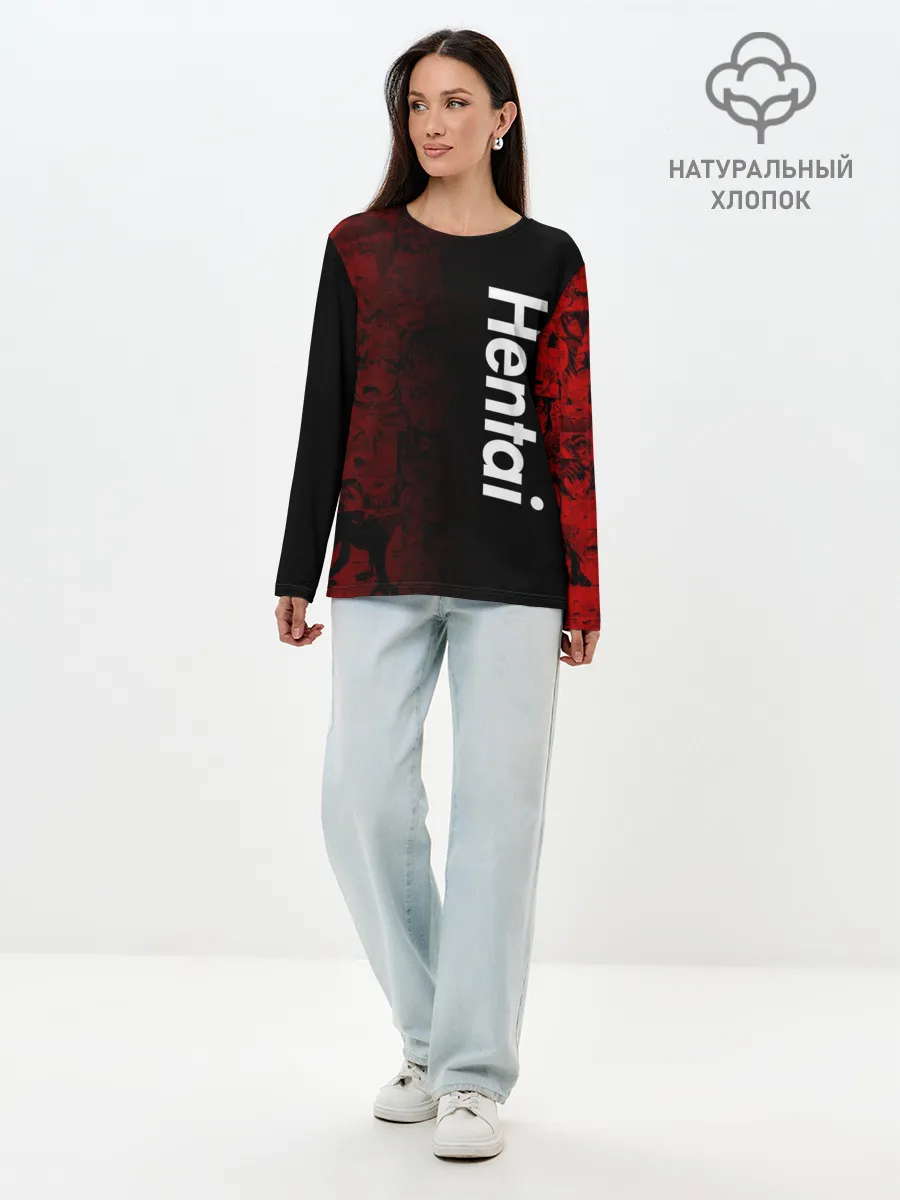 Лонгслив женский. Хлопок / Японская анимация