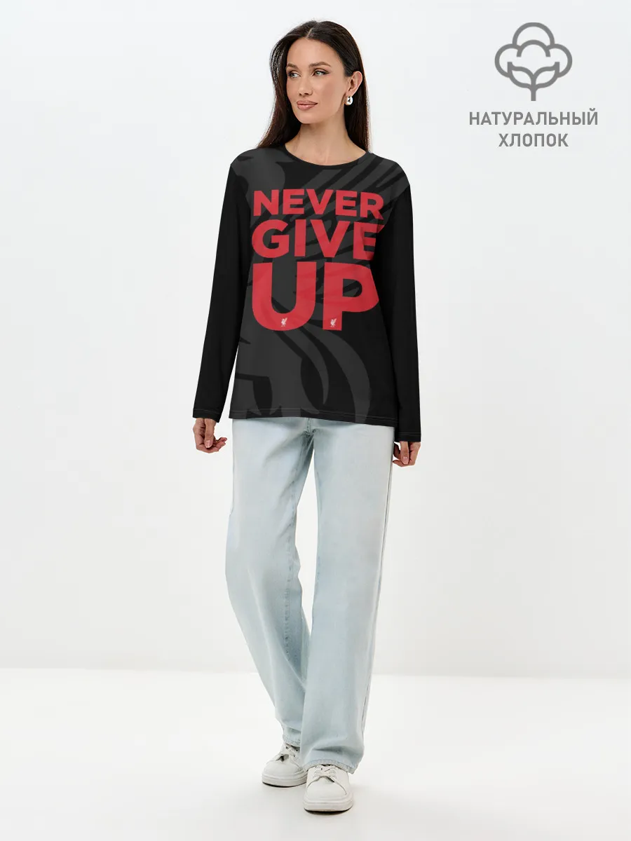 Лонгслив женский. Хлопок / Never Give UP 4-0