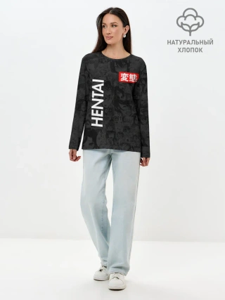 Лонгслив женский. Хлопок / Японская анимация