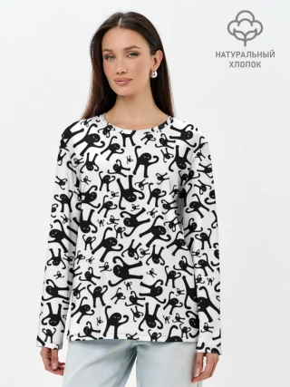 Лонгслив женский. Хлопок / ЪУЪ СЪУКА