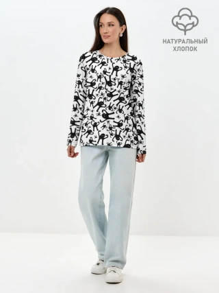 Лонгслив женский. Хлопок / ЪУЪ СЪУКА