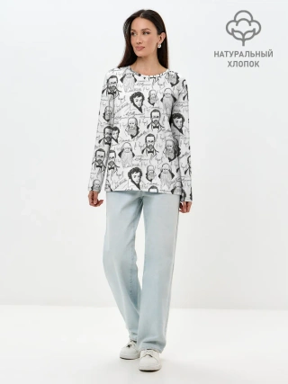 Лонгслив женский. Хлопок / Великие писатели-классики