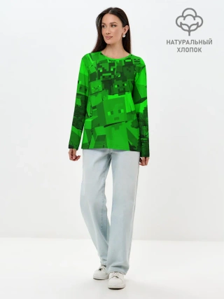 Лонгслив женский. Хлопок / MINECRAFT GAME