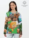Лонгслив женский. Хлопок / MINECRAFT