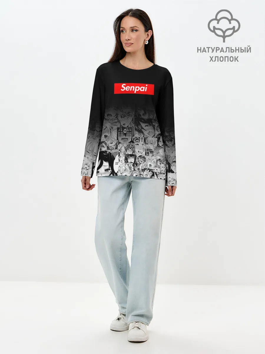 Лонгслив женский. Хлопок / Senpai