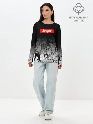 Лонгслив женский. Хлопок / Senpai