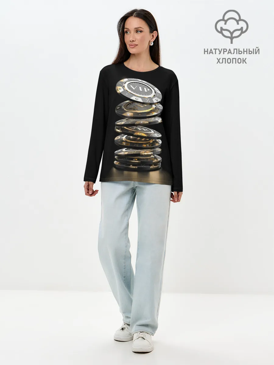 Лонгслив женский. Хлопок / VIP фишки