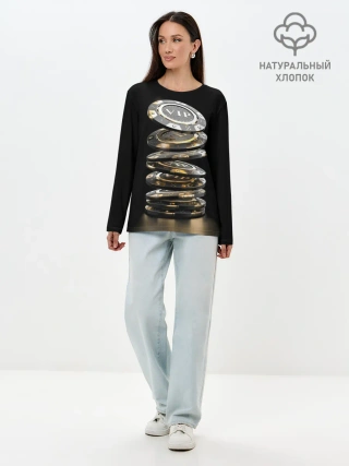 Лонгслив женский. Хлопок / VIP фишки