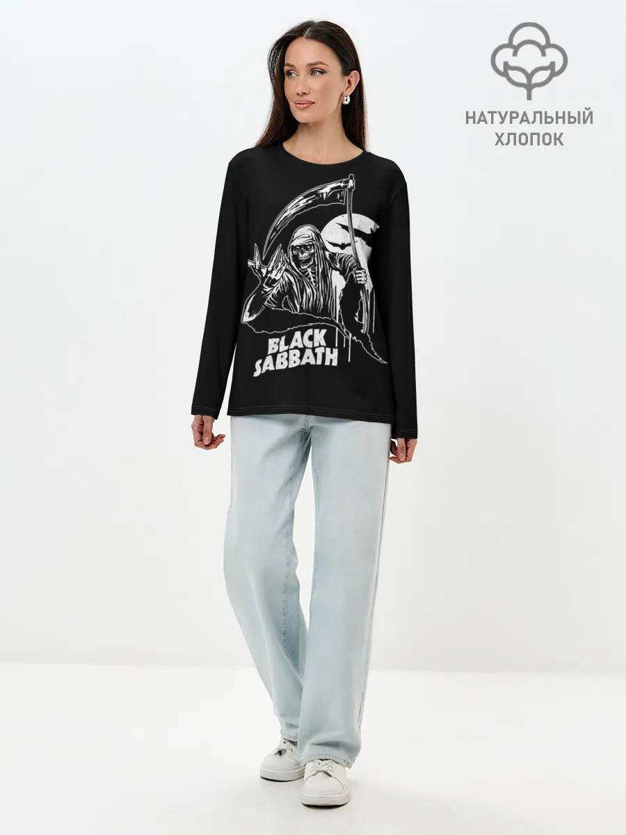 Лонгслив женский. Хлопок / Black Sabbath