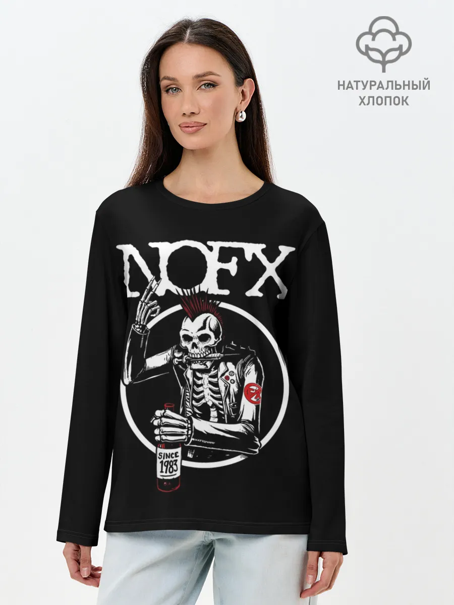 Лонгслив женский. Хлопок / NOFX