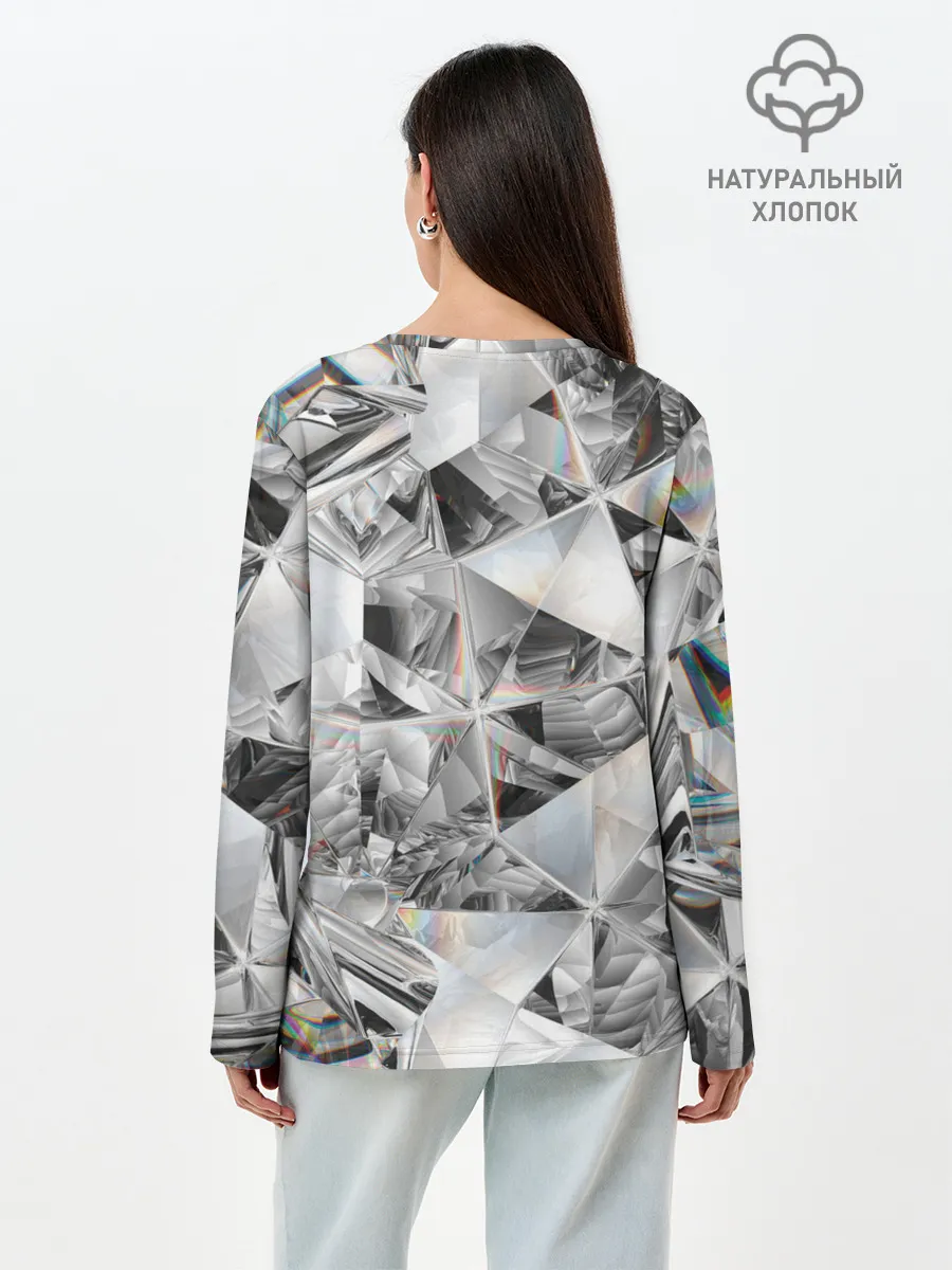 Лонгслив женский. Хлопок / Бриллиантовый блеск