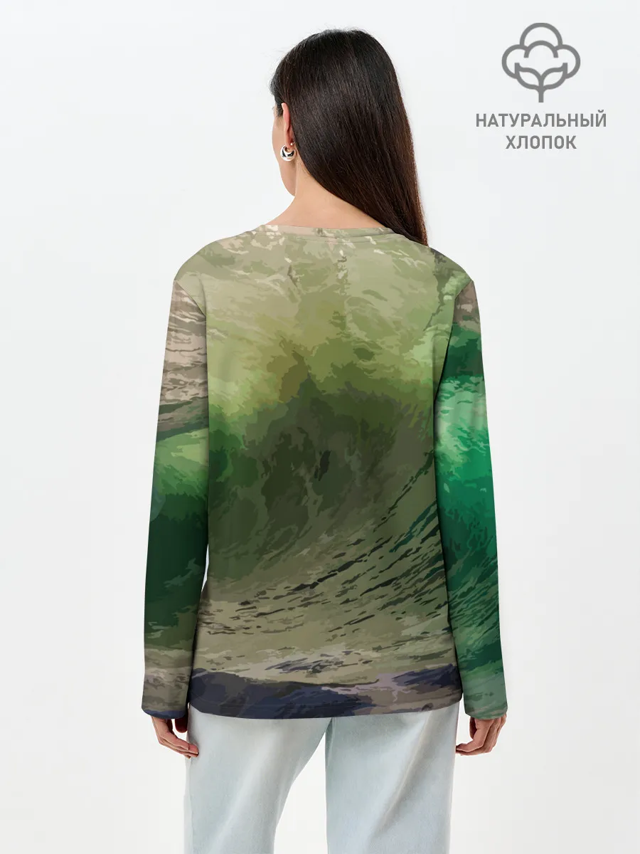 Лонгслив женский. Хлопок / Great White