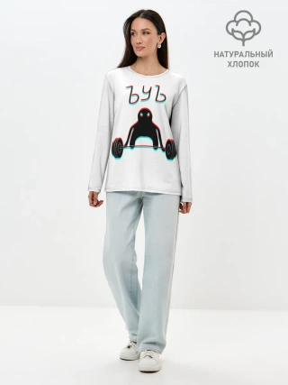 Лонгслив женский. Хлопок / ЪУЪ GLITCH.