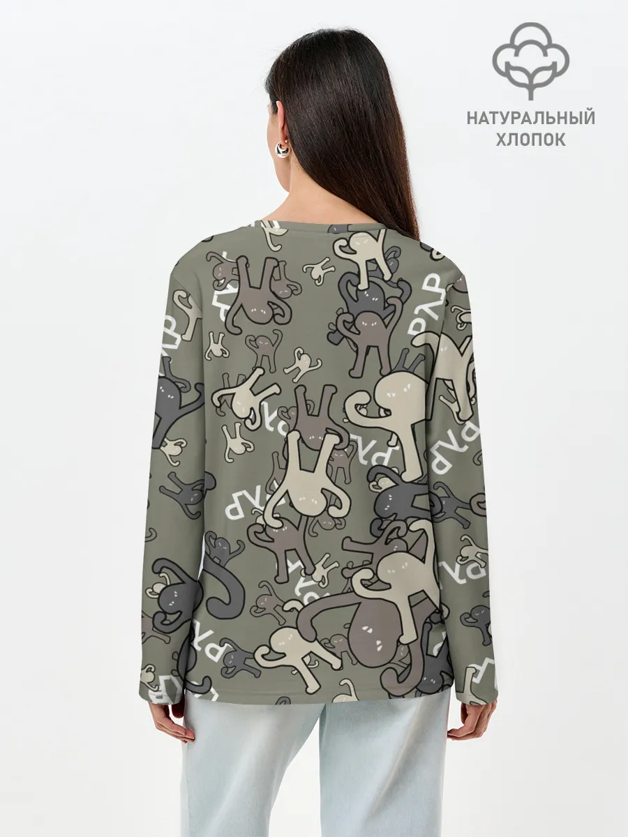 Лонгслив женский. Хлопок / ЪУЪ КАМУФЛЯЖ.