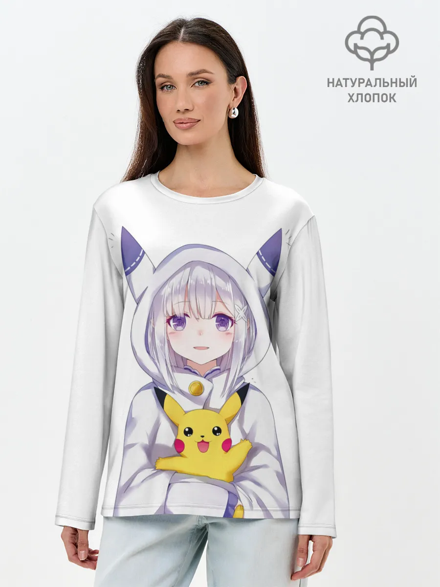 Лонгслив женский. Хлопок / My Pika