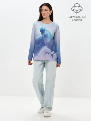 Лонгслив женский. Хлопок / Мистик