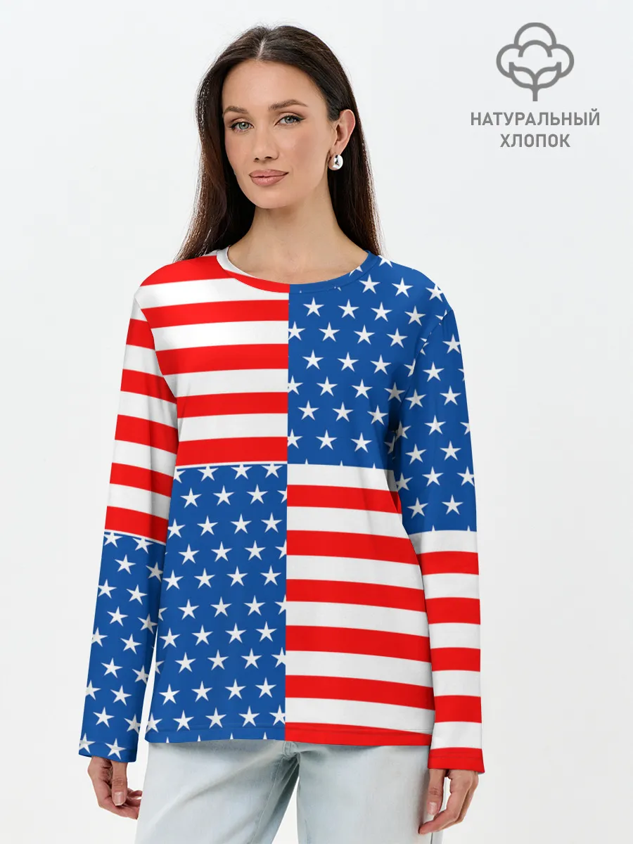 Лонгслив женский. Хлопок / США