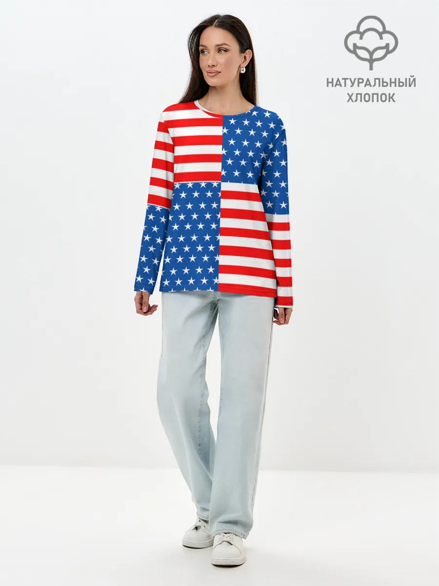 Лонгслив женский. Хлопок / США