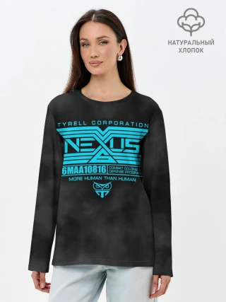 Лонгслив женский. Хлопок / Бегущий по лезвию