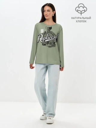 Лонгслив женский. Хлопок / Бегущий по лезвию