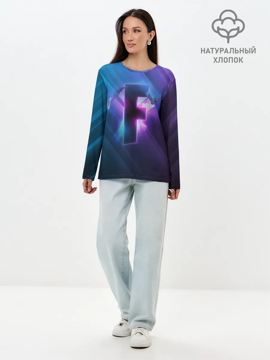 Лонгслив женский. Хлопок / FORTNITE.