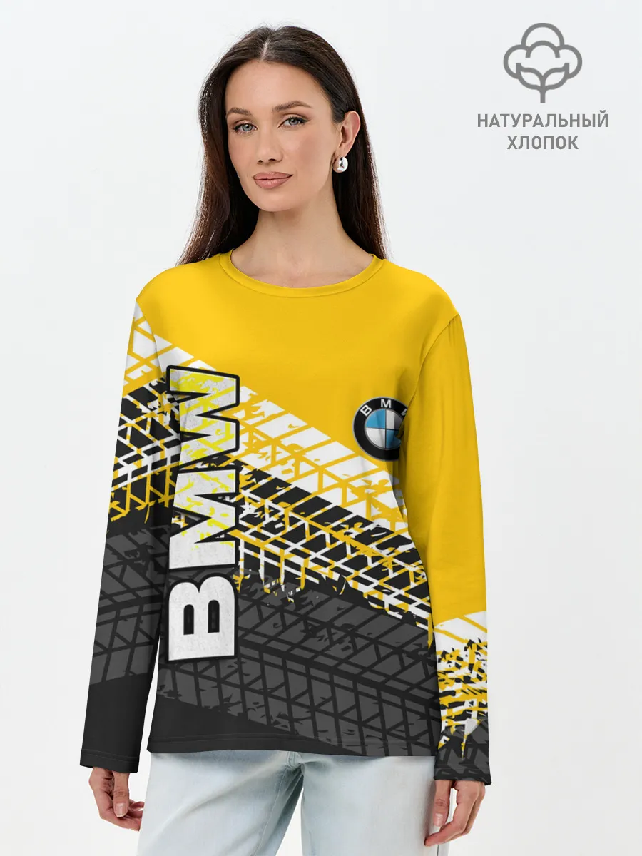 Лонгслив женский. Хлопок / BMW
