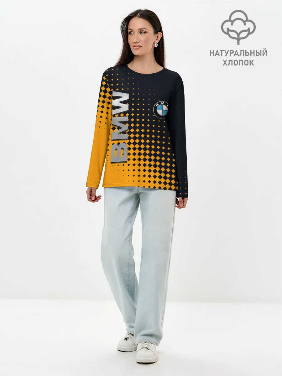 Лонгслив женский. Хлопок / BMW
