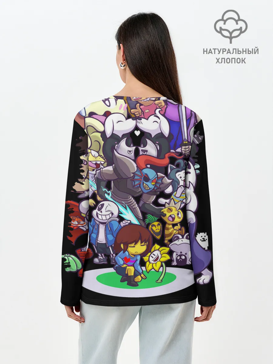 Лонгслив женский. Хлопок / UNDERTALE