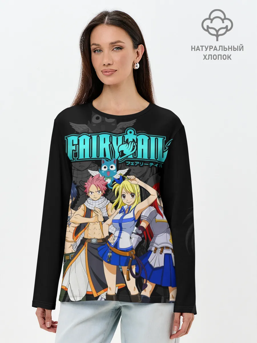 Лонгслив женский. Хлопок / банда Фейри Тейл