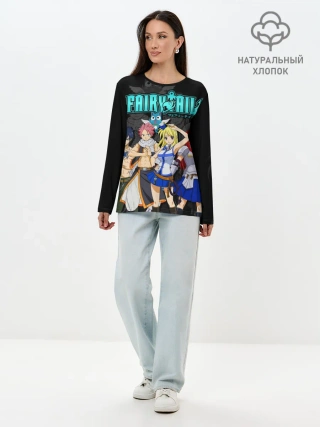 Лонгслив женский. Хлопок / банда Фейри Тейл