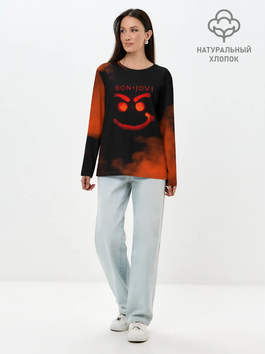 Лонгслив женский. Хлопок / Bon Jovi