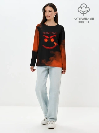 Лонгслив женский. Хлопок / Bon Jovi