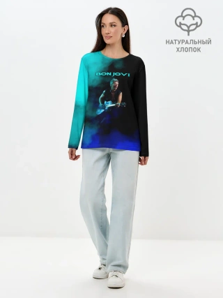 Лонгслив женский. Хлопок / Bon Jovi