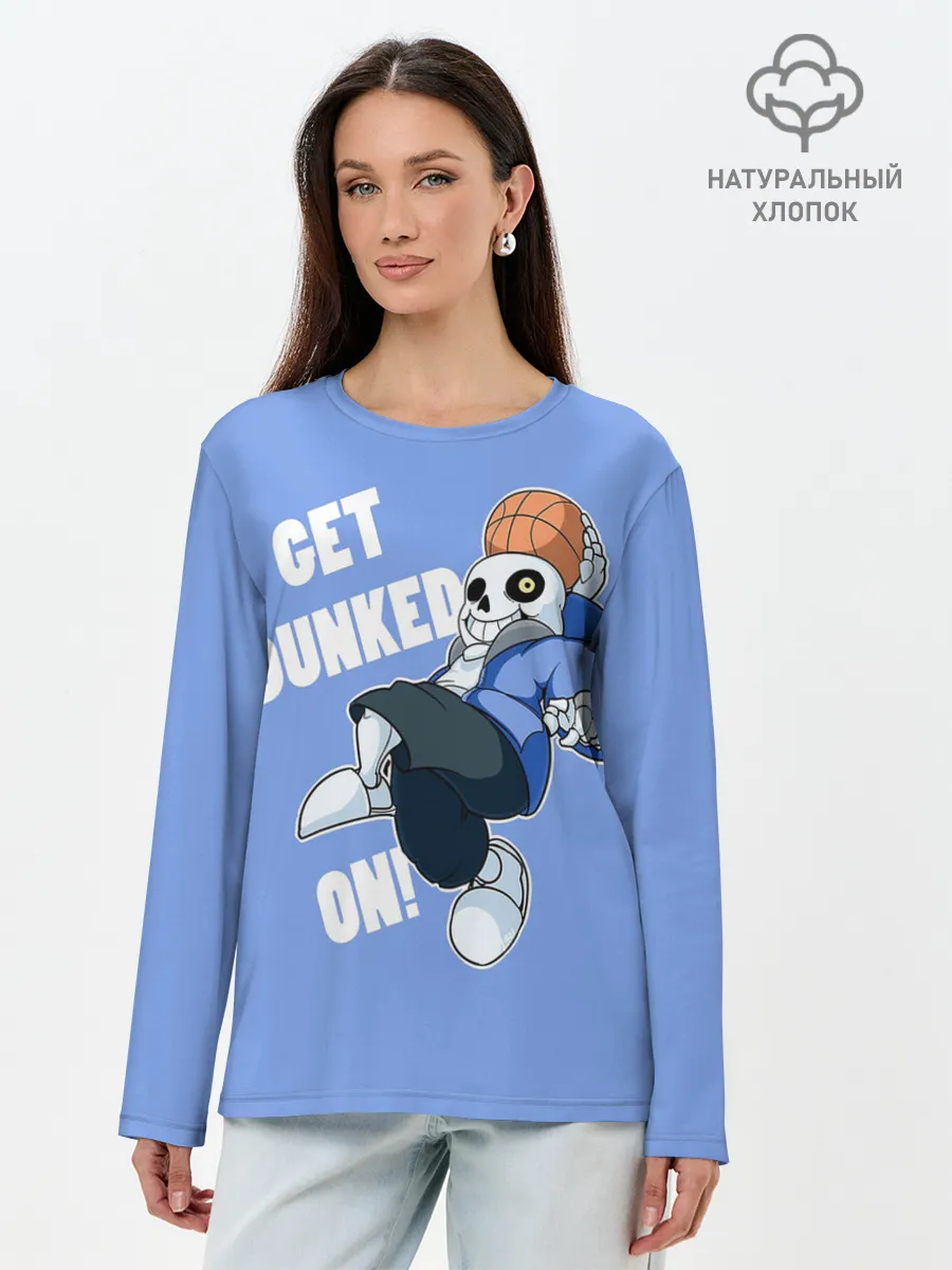 Лонгслив женский. Хлопок / GET DUNKED
