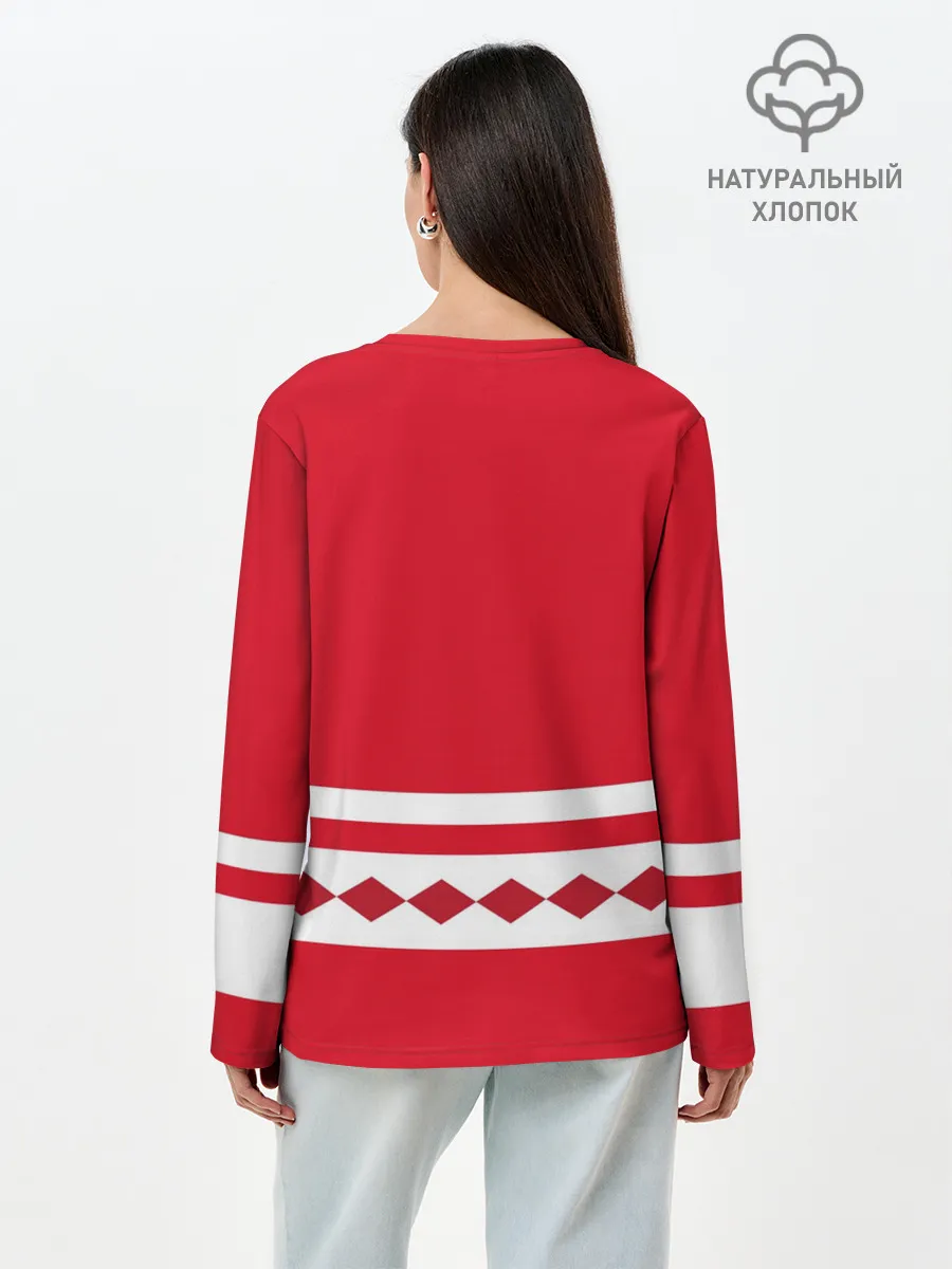 Лонгслив женский. Хлопок / Хоккейный Болельщик СССР