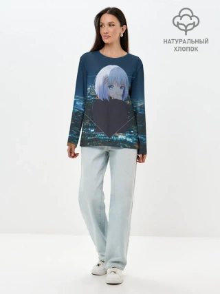 Лонгслив женский. Хлопок / Origami Tobiichi