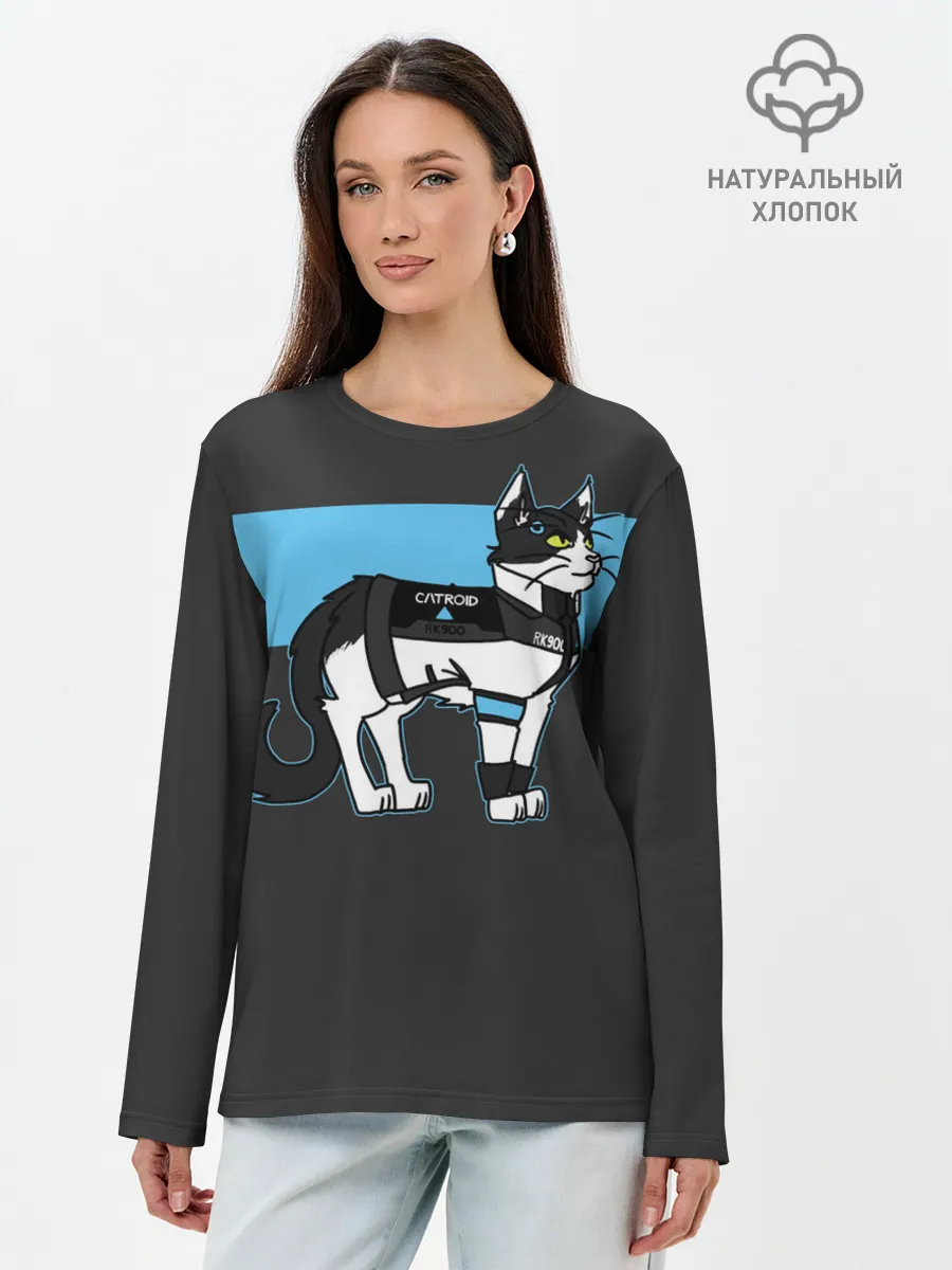 Лонгслив женский. Хлопок / CATROID RK900