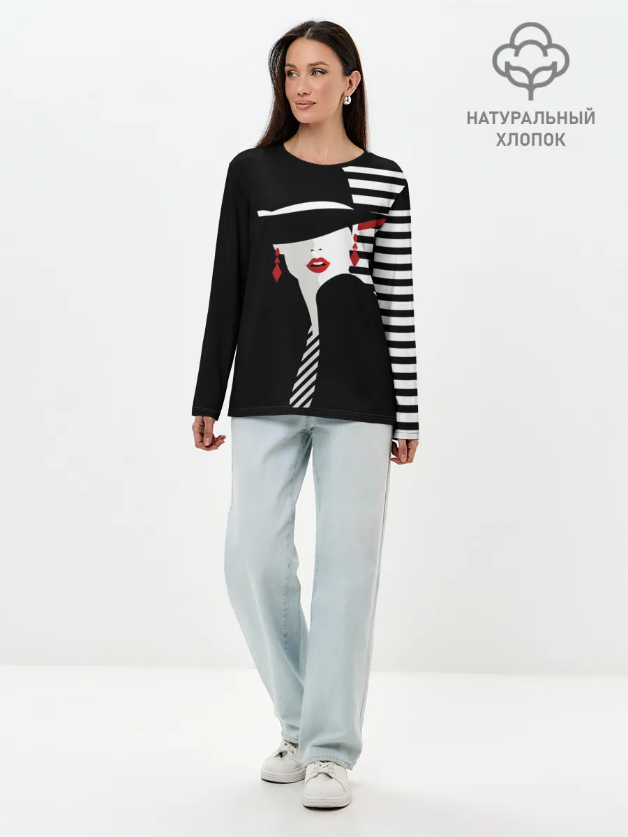 Лонгслив женский. Хлопок / Fashion