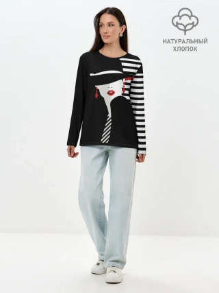 Лонгслив женский. Хлопок / Fashion