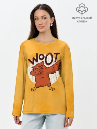 Лонгслив женский. Хлопок / Сова Dab