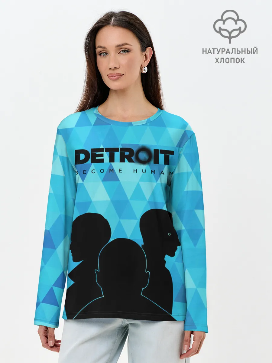 Лонгслив женский. Хлопок / Detroit: Become Human.