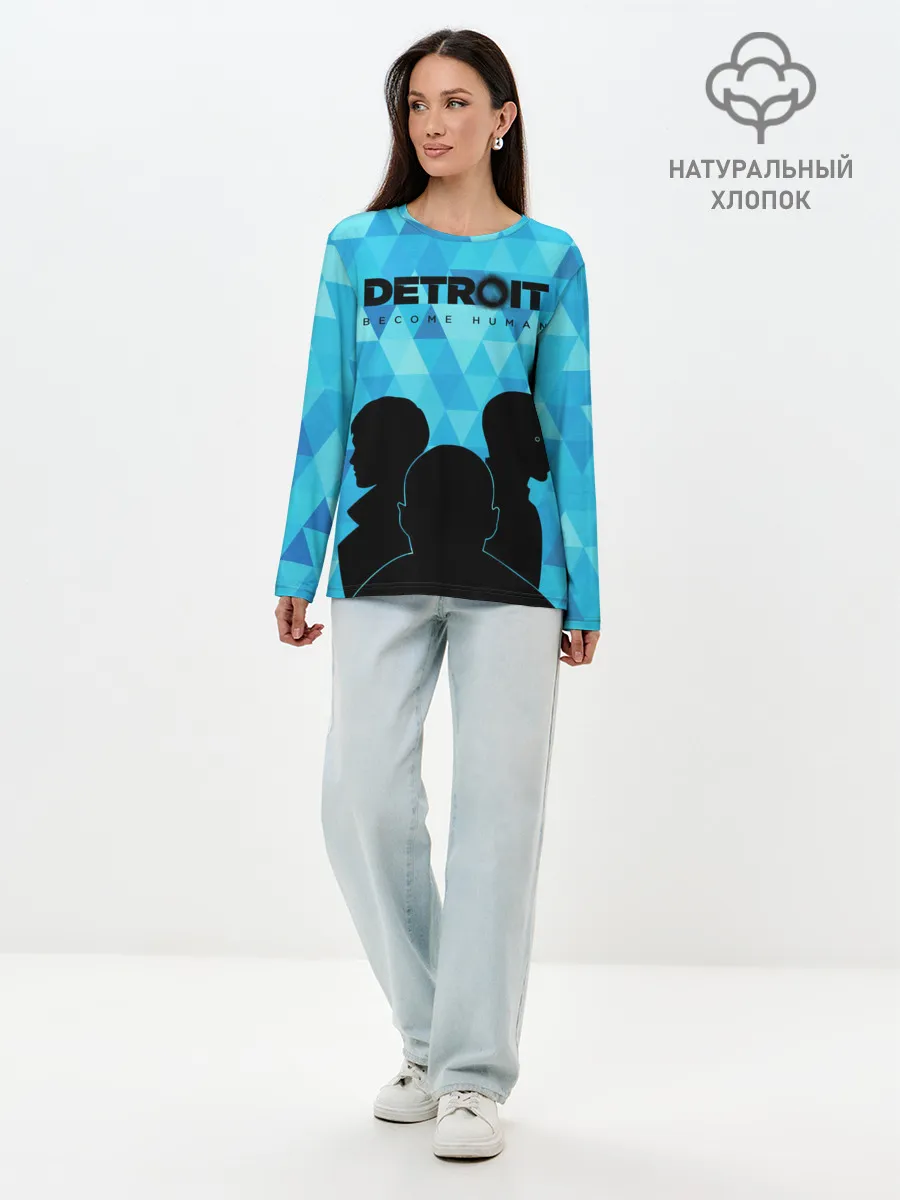 Лонгслив женский. Хлопок / Detroit: Become Human.