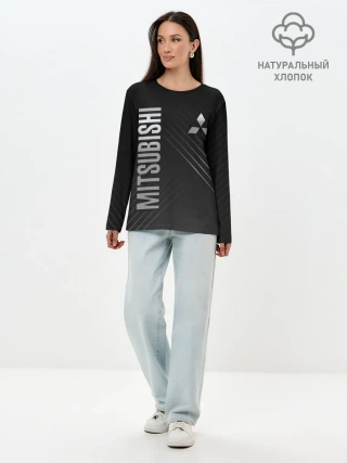 Лонгслив женский. Хлопок / Mitsubishi