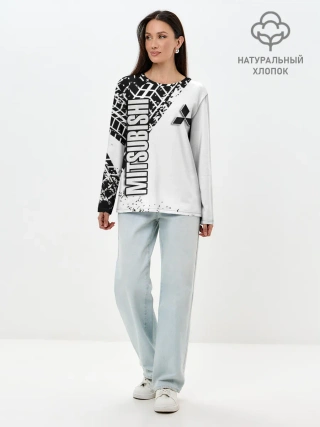 Лонгслив женский. Хлопок / Mitsubishi