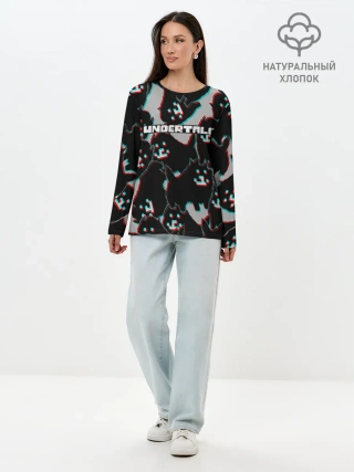 Лонгслив женский. Хлопок / Undertale