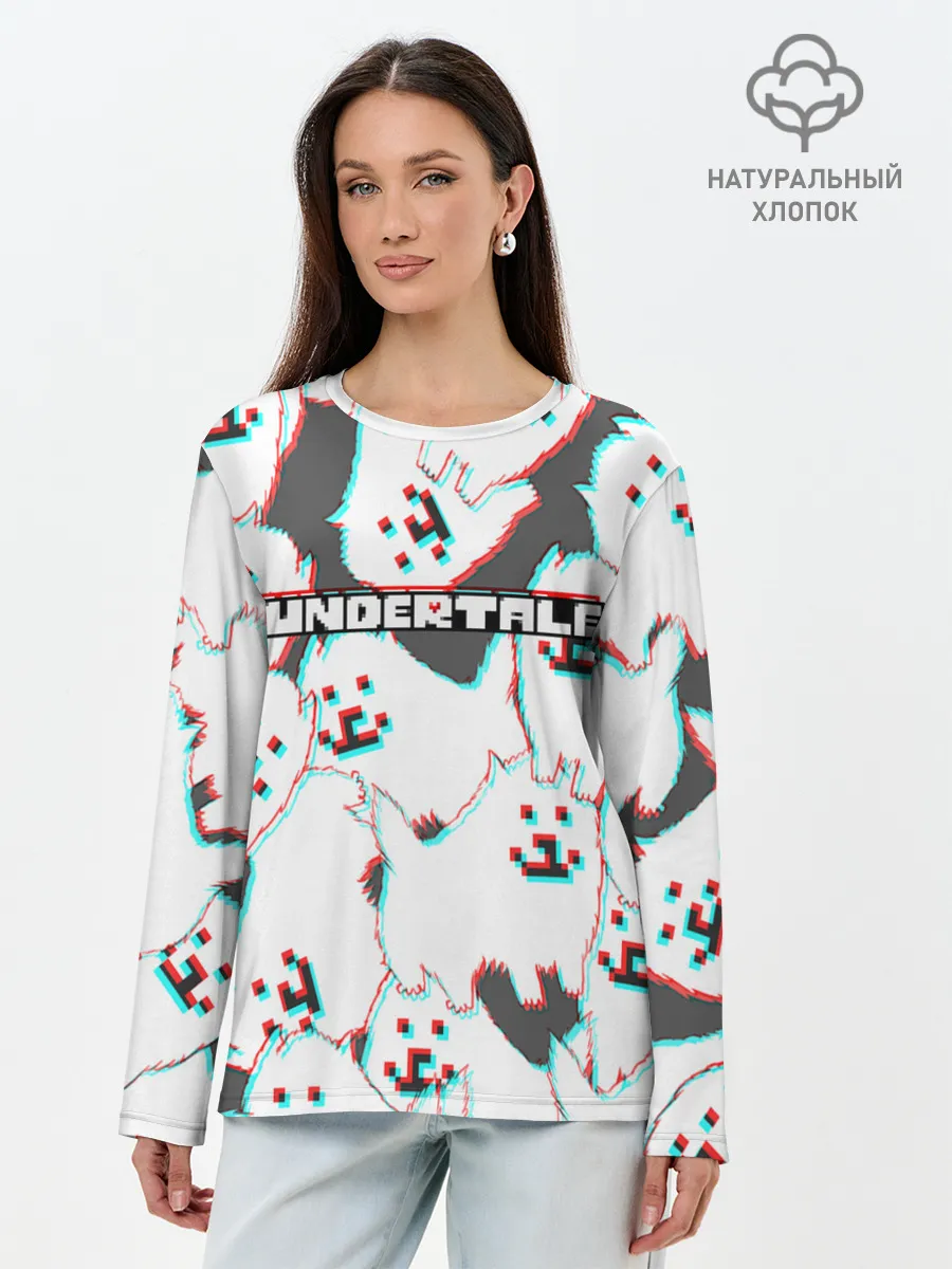 Лонгслив женский. Хлопок / Undertale