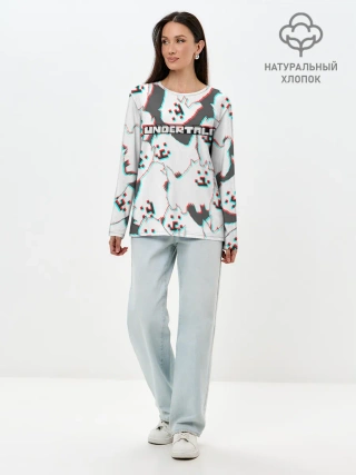 Лонгслив женский. Хлопок / Undertale